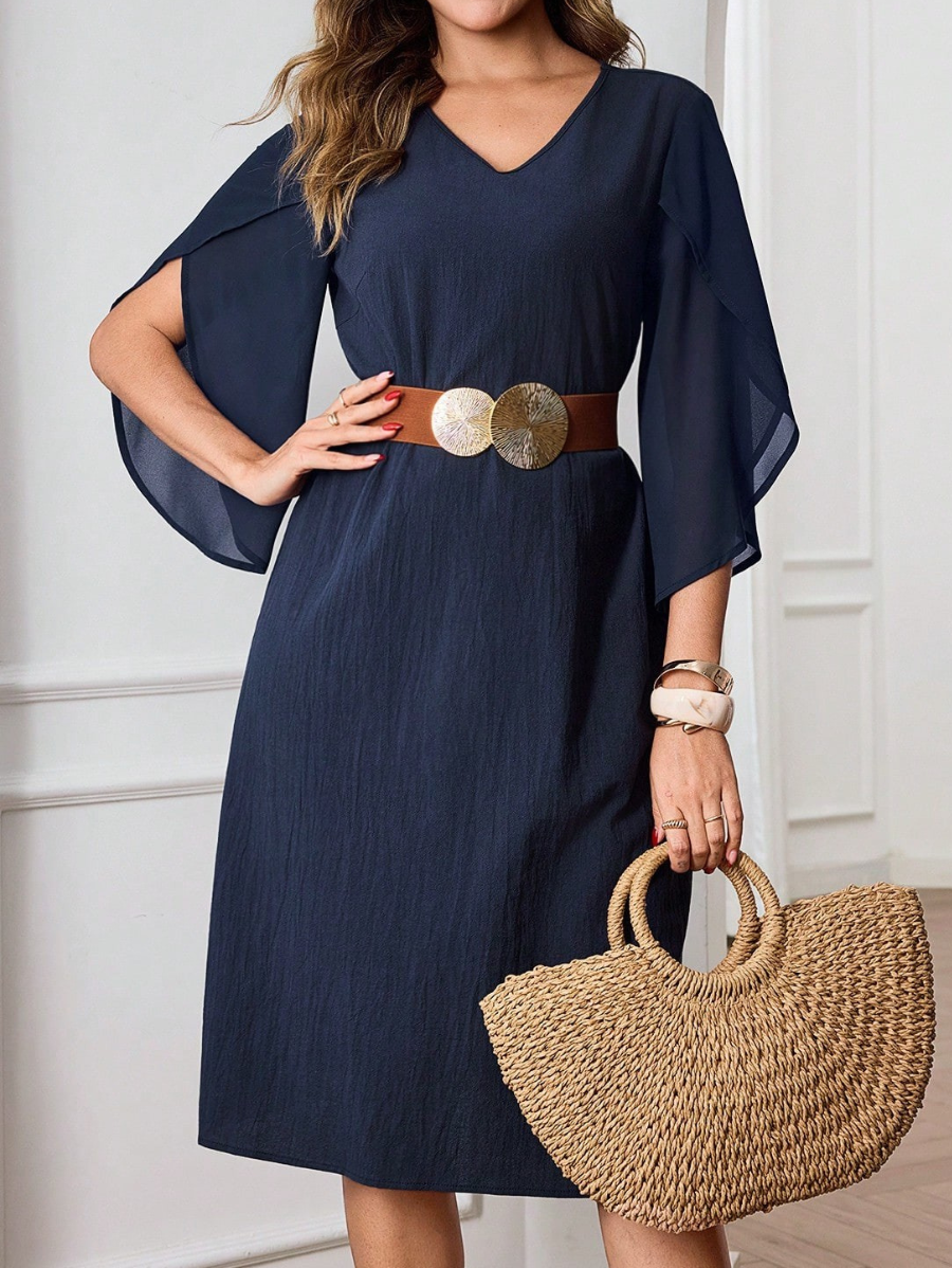 Vestido De Algodón Con Escote En V