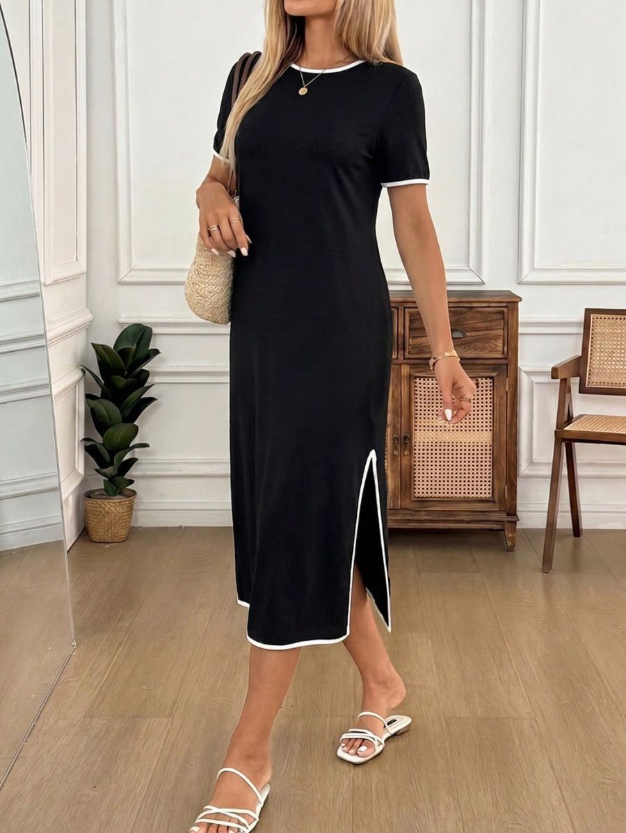 Vestido Midi De Manga Corta Vestido 06 ZAPRINI XS 