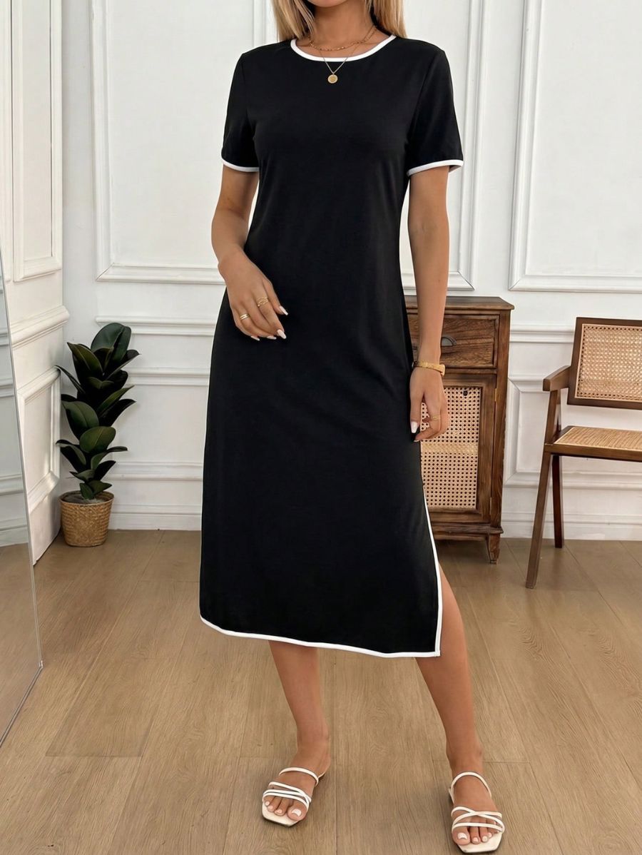 Vestido Midi De Manga Corta Vestido 06 ZAPRINI 