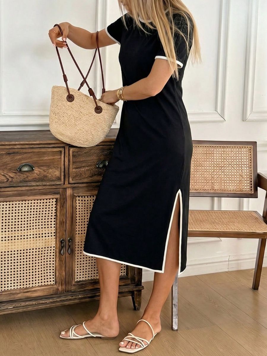 Vestido Midi De Manga Corta Vestido 06 ZAPRINI 