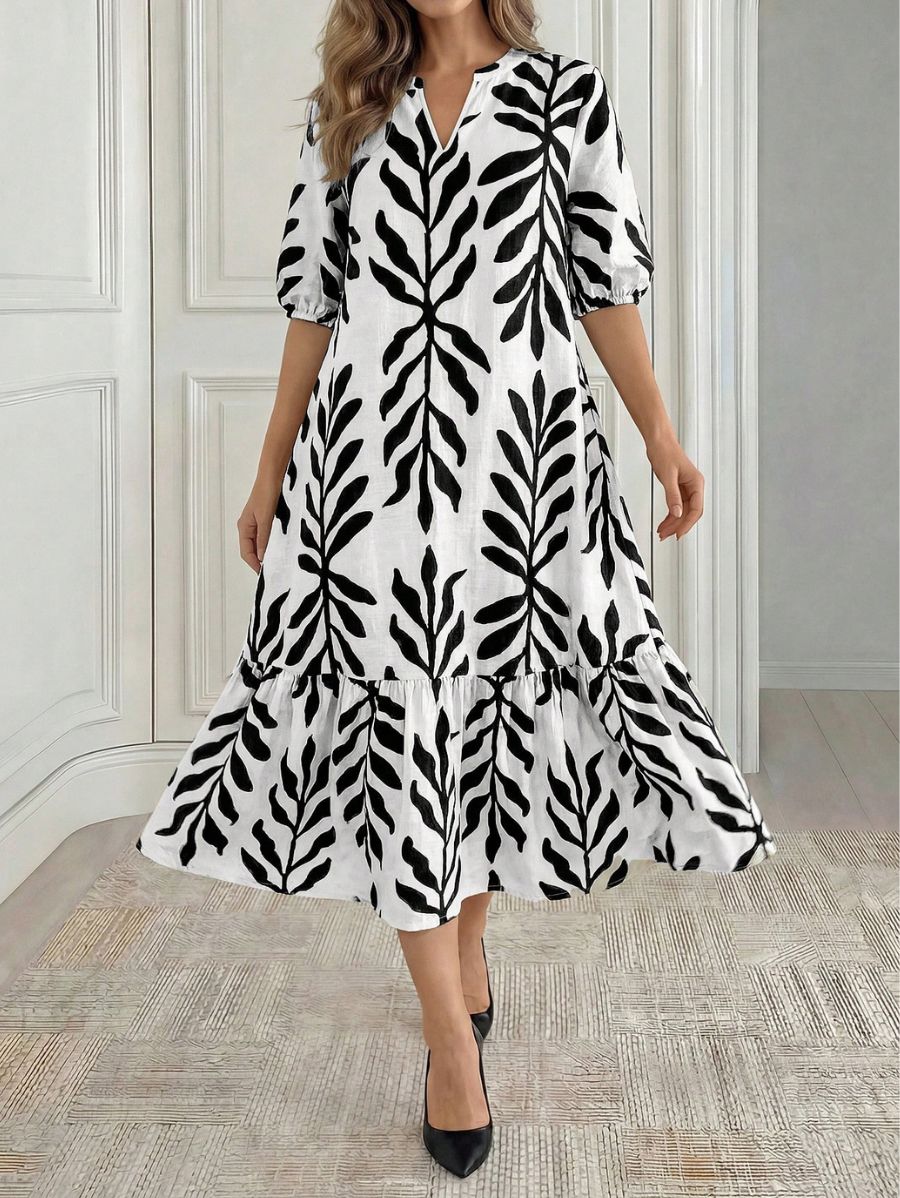 Vestido Midi Estampado Vestido 05 ZAPRINI 
