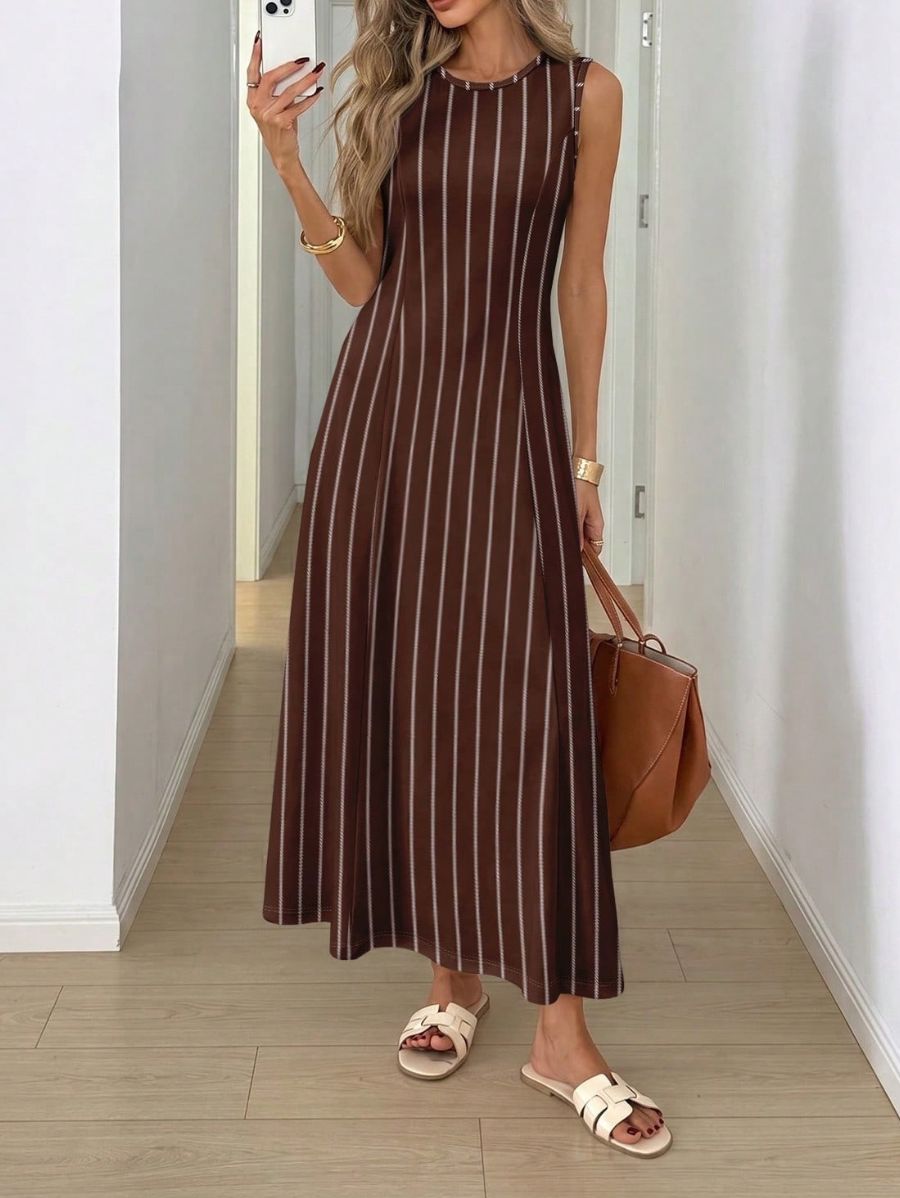 Vestido Sin Mangas A Rayas Vestido 08 ZAPRINI XS 