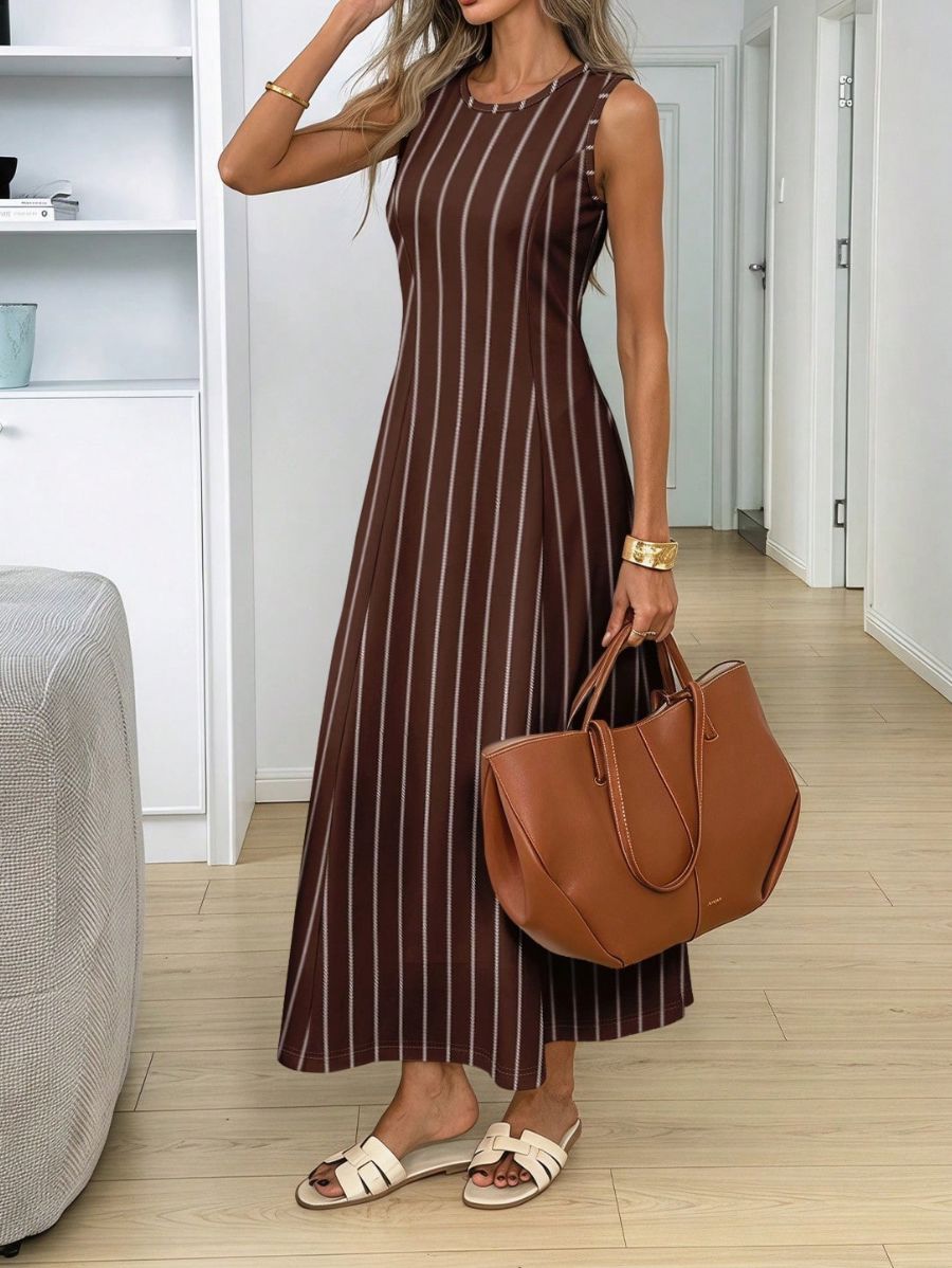 Vestido Sin Mangas A Rayas Vestido 08 ZAPRINI 