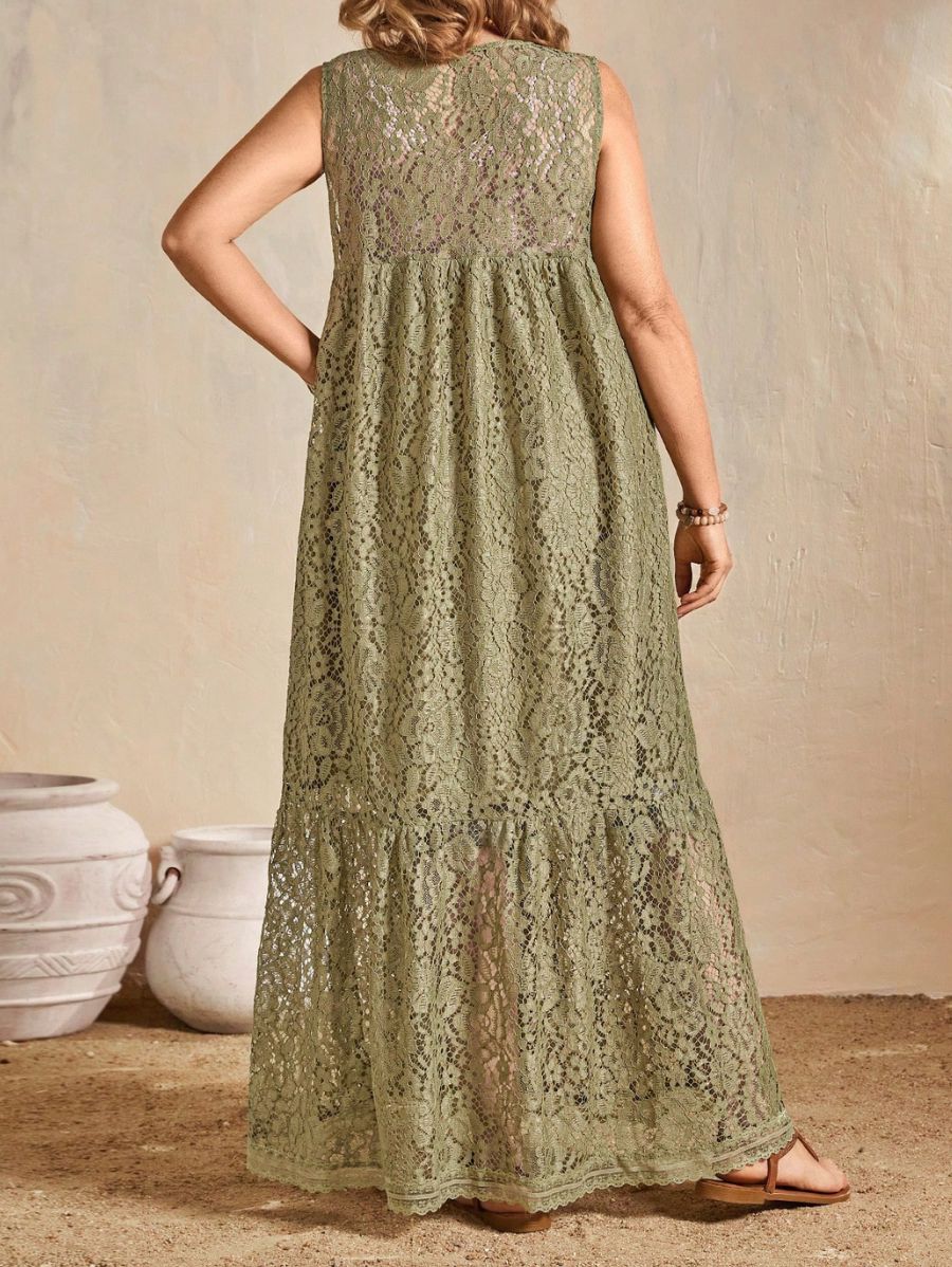 Vestido Sin Mangas Con Encaje Vestido 23 ZAPRINI S 