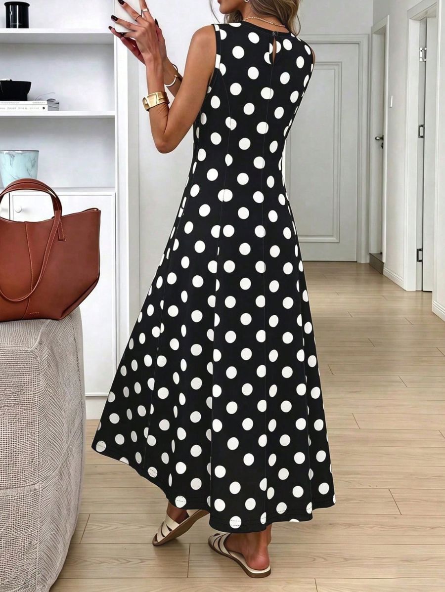 Vestido Sin Mangas Con Lunares Vestido 22 ZAPRINI 