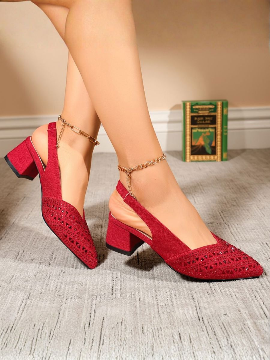 ZAPATOS CON BRILLOS Y ELÁSTICO Zapato 25 ZAPRINI Rojo 34 