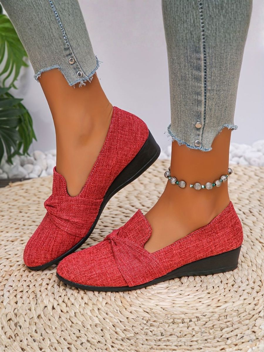 ZAPATOS CON DETALLE DE LAZO Zapato 7 ZAPRINI Rojo 34 