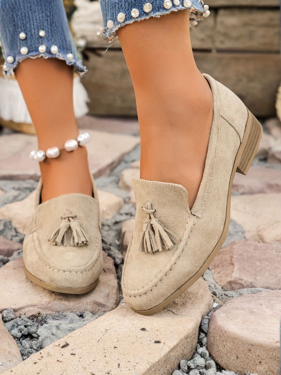 ZAPATOS DE PUNTA REDONDA CON BORLAS Zapato 4 ZAPRINI Beige 34 