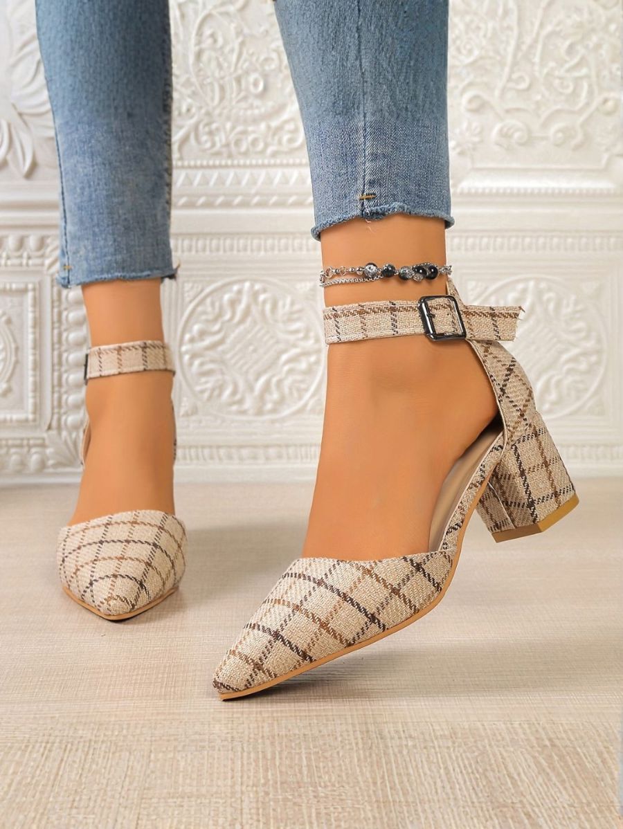 ZAPATOS DE TACÓN CON ESTAMPADO A CUADROS Zapato 16 ZAPRINI 