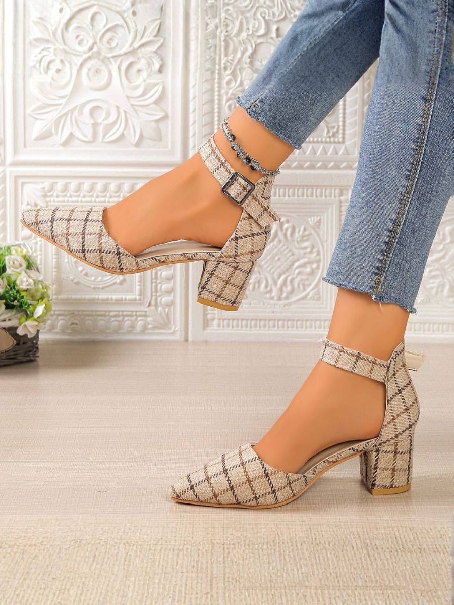 ZAPATOS DE TACÓN CON ESTAMPADO A CUADROS Zapato 16 ZAPRINI 
