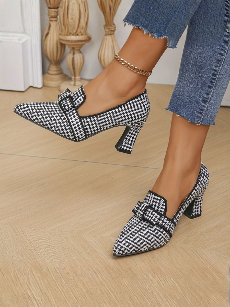 ZAPATOS DE TACÓN CON ESTAMPADO PIED DE POULE Zapato 3 ZAPRINI 