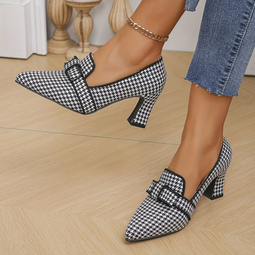 ZAPATOS DE TACÓN CON ESTAMPADO PIED DE POULE Zapato 3 ZAPRINI 