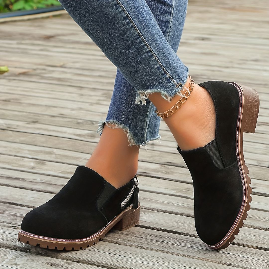 ZAPATOS DE TACÓN GRUESO CON CIERRE LATERAL Zapato 11 ZAPRINI Negro 34 