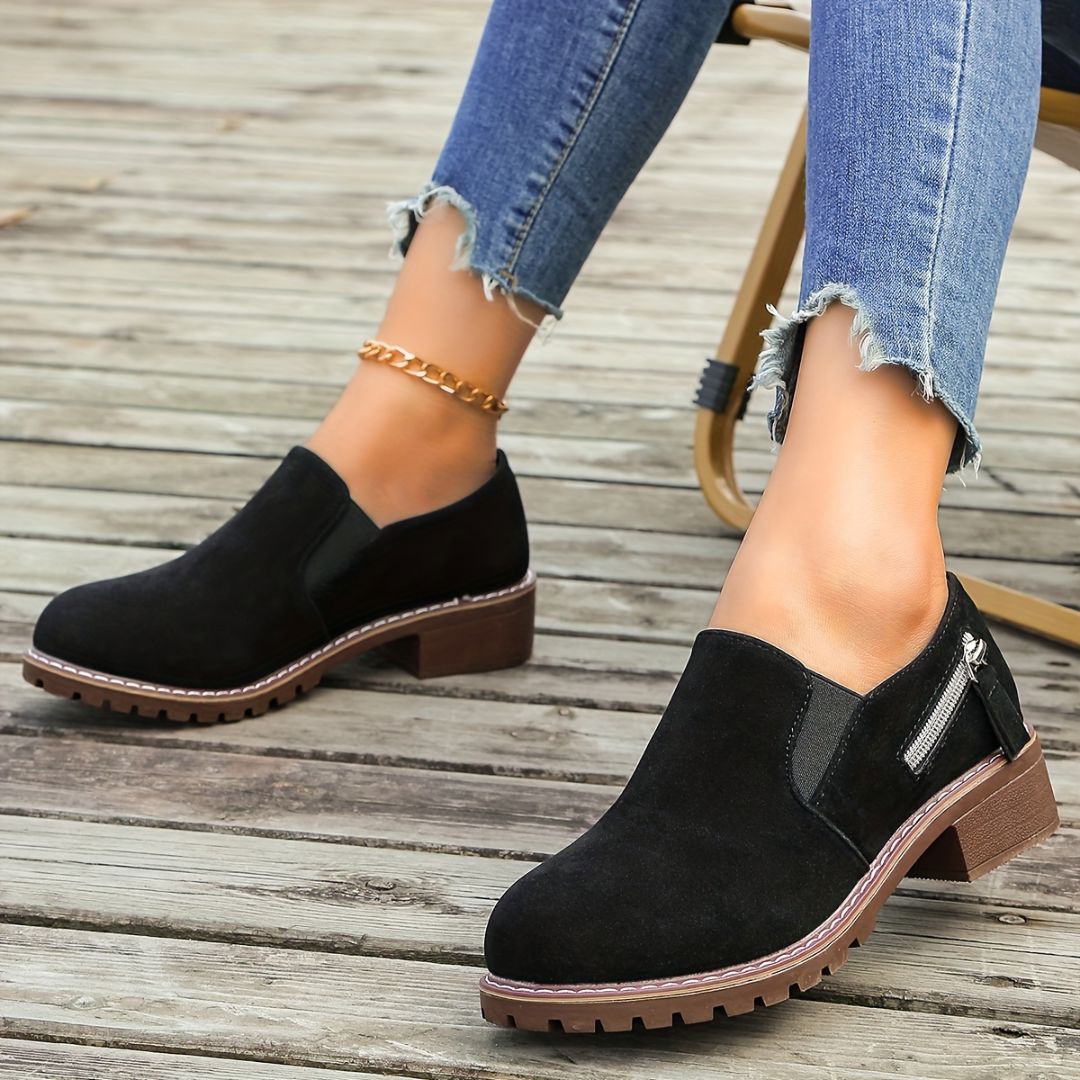 ZAPATOS DE TACÓN GRUESO CON CIERRE LATERAL Zapato 11 ZAPRINI 