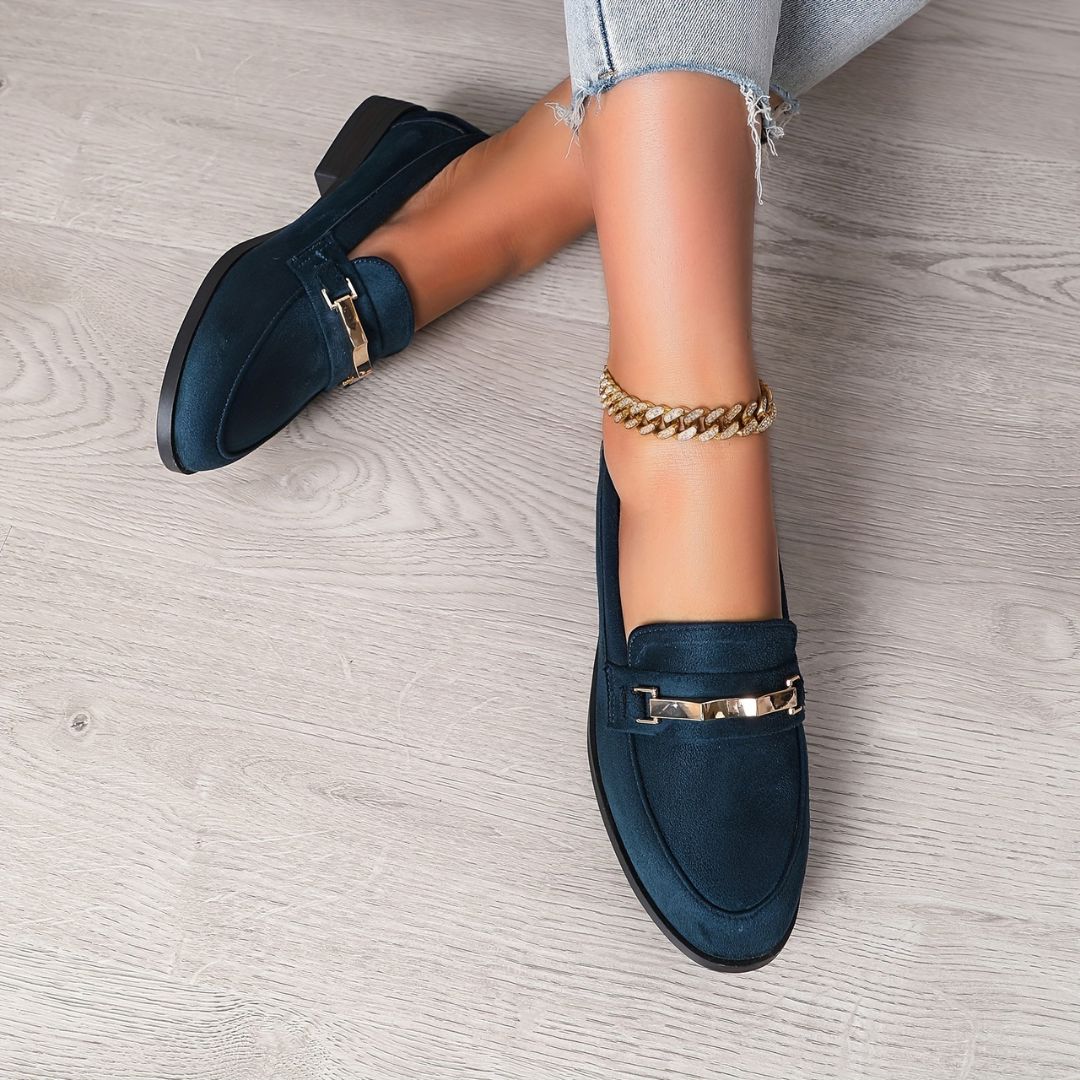 ZAPATOS DE TACÓN GRUESO CON DETALLE METÁLICO Zapato 9 ZAPRINI 