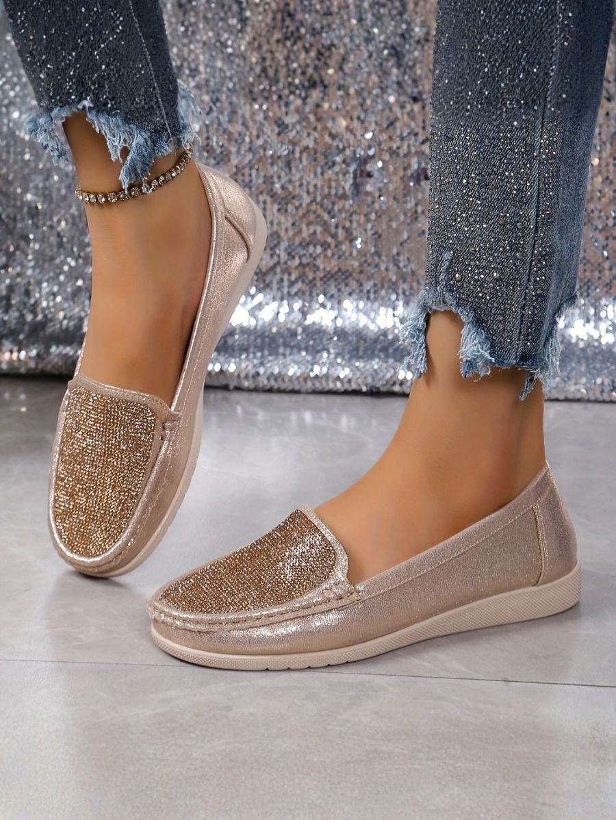 ZAPATOS PLANOS CON STRASS Zapato 15 ZAPRINI Dorado 34 