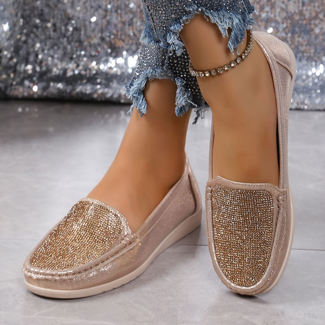 ZAPATOS PLANOS CON STRASS Zapato 15 ZAPRINI 