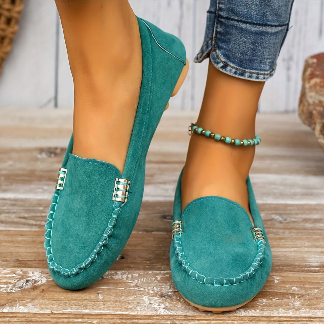 ZAPATOS UNICOLOR CON DETALLE METÁLICO LATERAL Zapato 12 ZAPRINI Verde 34 