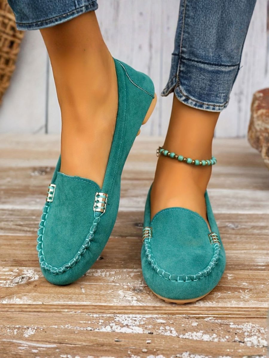 ZAPATOS UNICOLOR CON DETALLE METÁLICO LATERAL Zapato 12 ZAPRINI Verde 34 