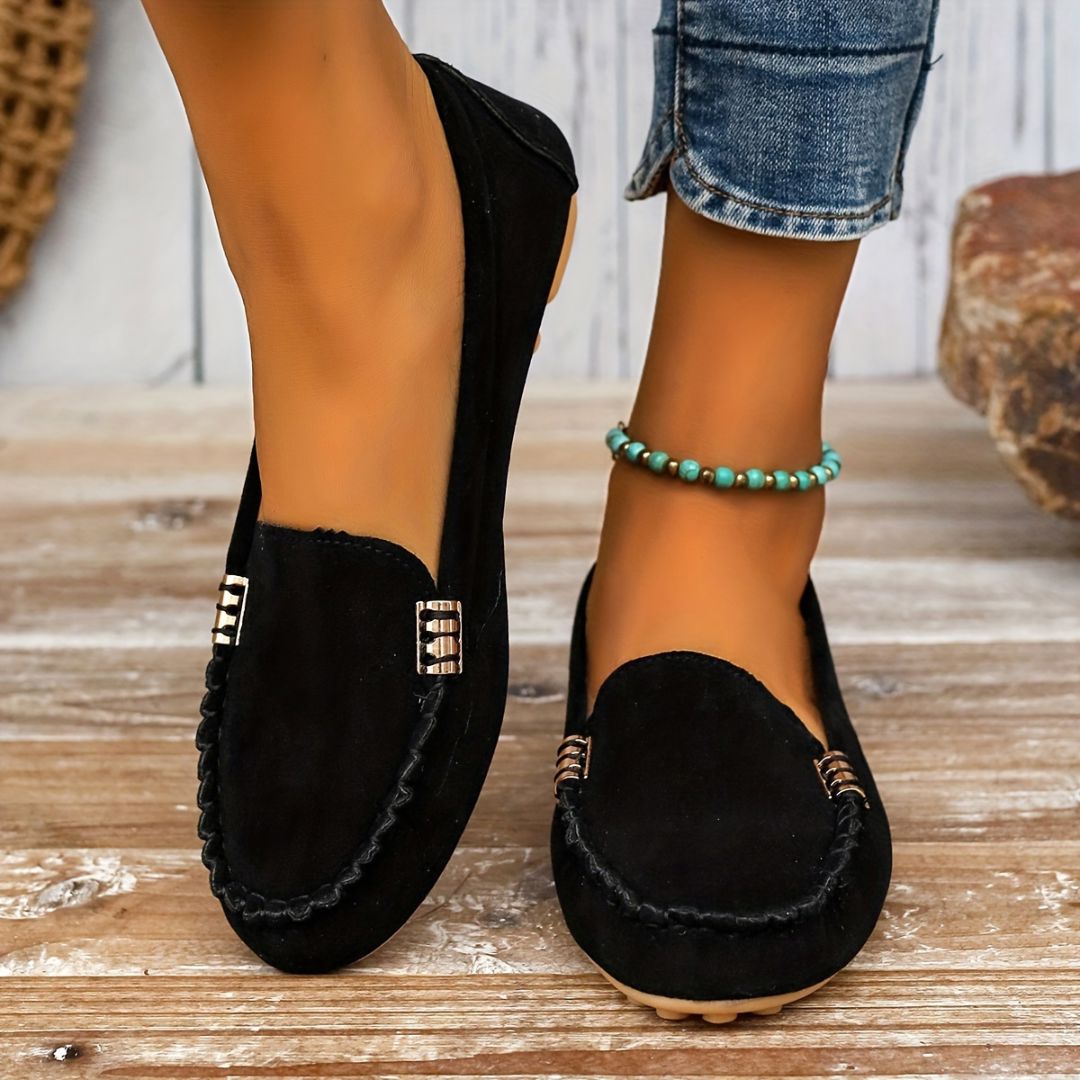 ZAPATOS UNICOLOR CON DETALLE METÁLICO LATERAL Zapato 12 ZAPRINI Negro 34 
