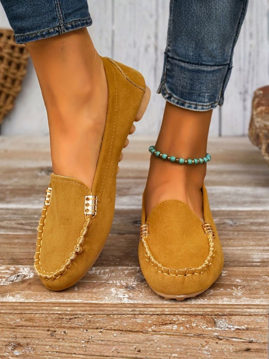 ZAPATOS UNICOLOR CON DETALLE METÁLICO LATERAL Zapato 12 ZAPRINI Amarillo 34 