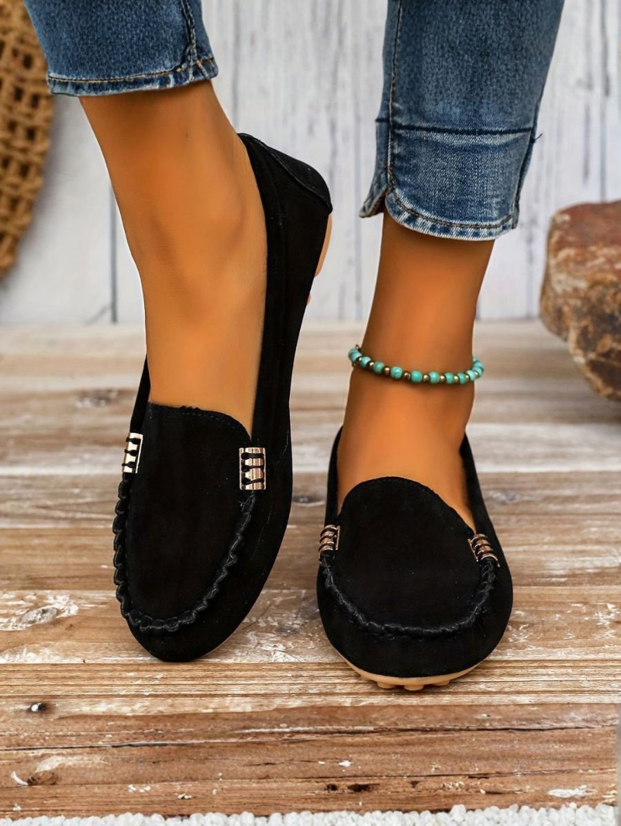 ZAPATOS UNICOLOR CON DETALLE METÁLICO LATERAL Zapato 12 ZAPRINI Negro 34 