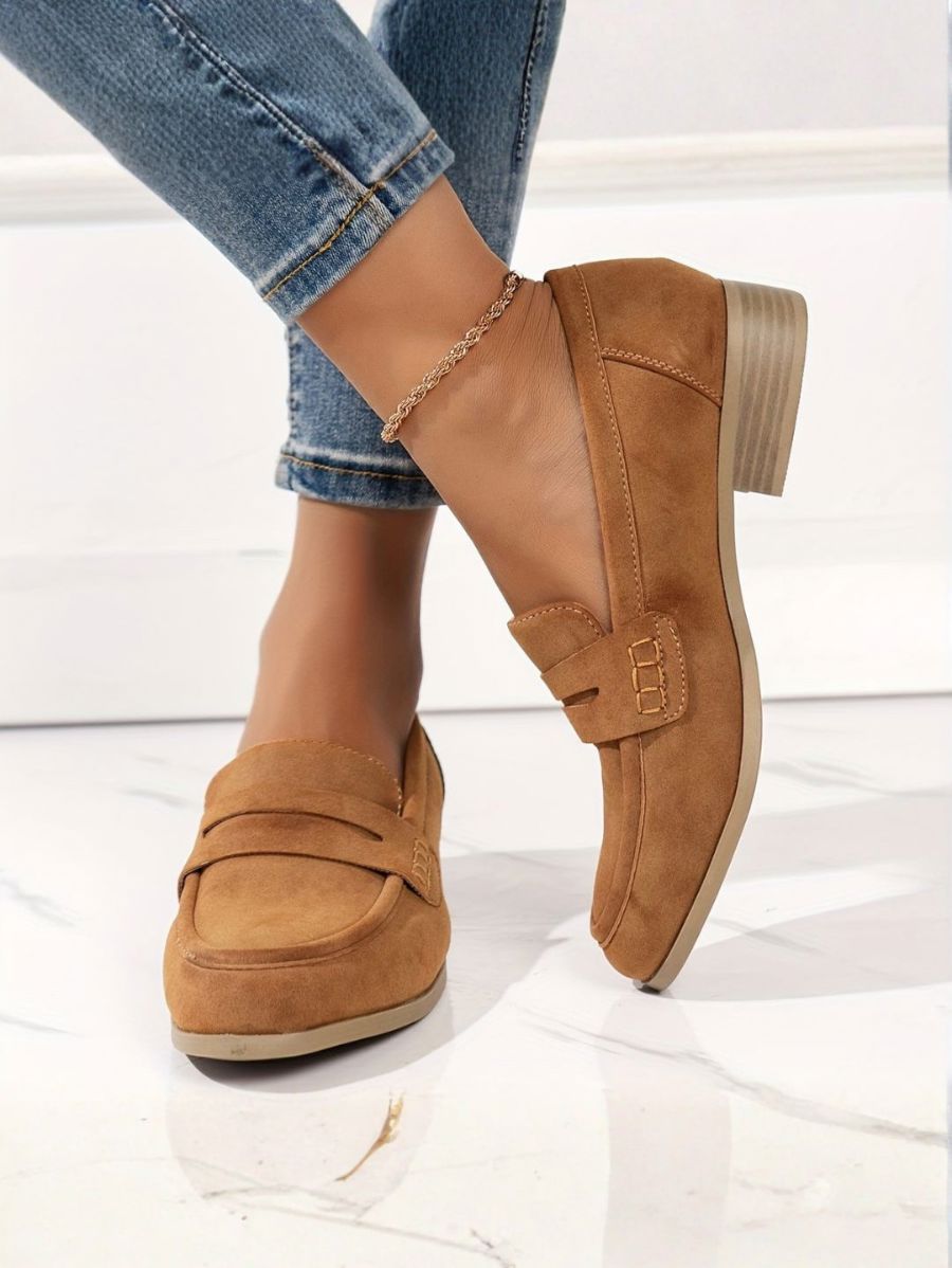 ZAPATOS UNICOLOR CON TACÓN GRUESO Zapato 6 ZAPRINI 34 