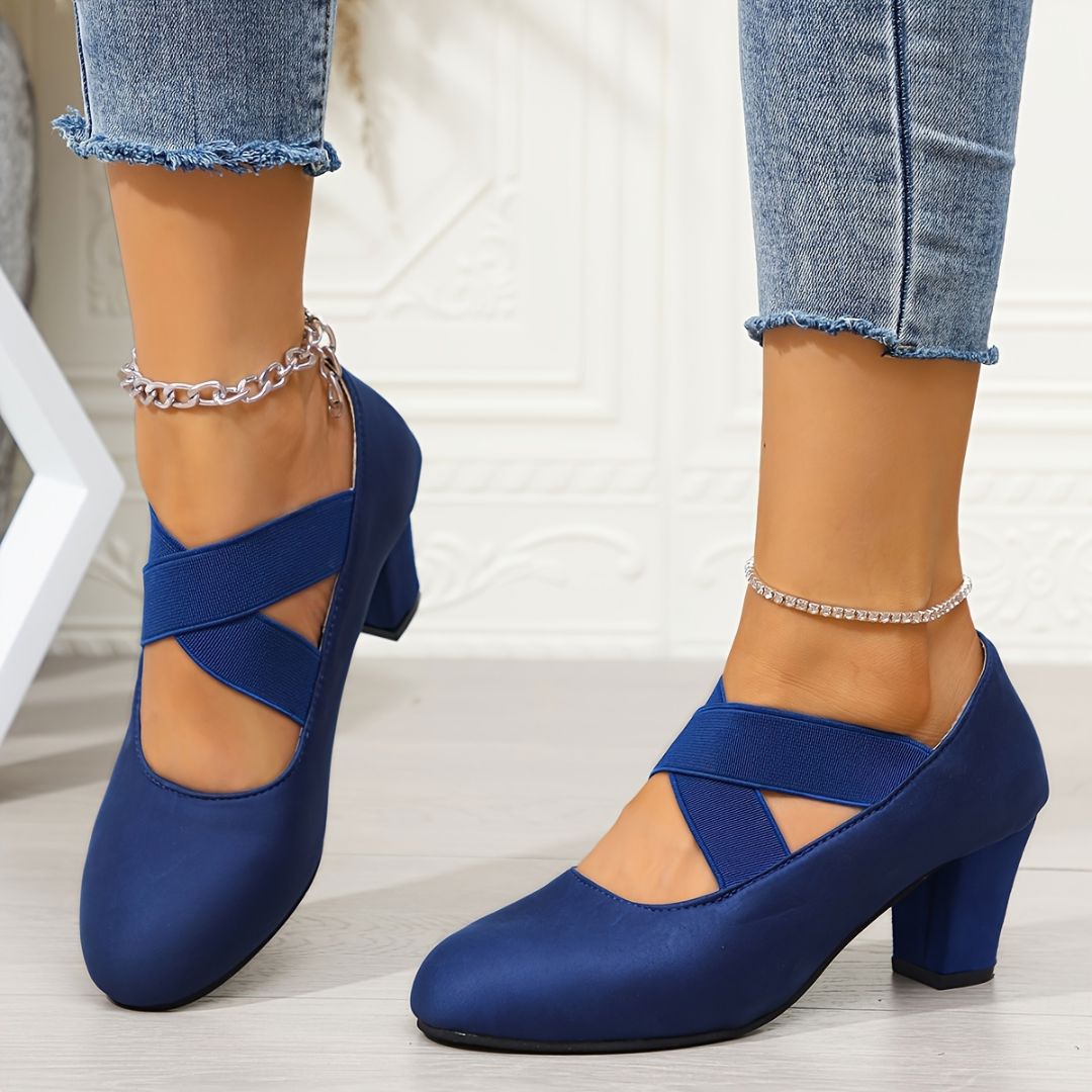 ZAPATOS DE TACÓN CON ELÁSTICO Zapato 1 ZAPRINI Azul 34 
