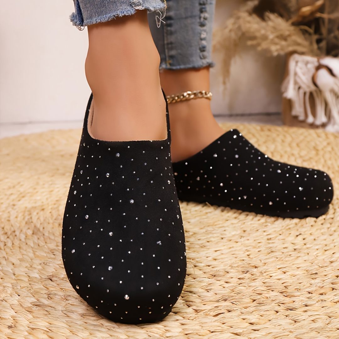 ZUECOS CON BRILLOS Y SUELA CONFORT Zueco 22 ZAPRINI 
