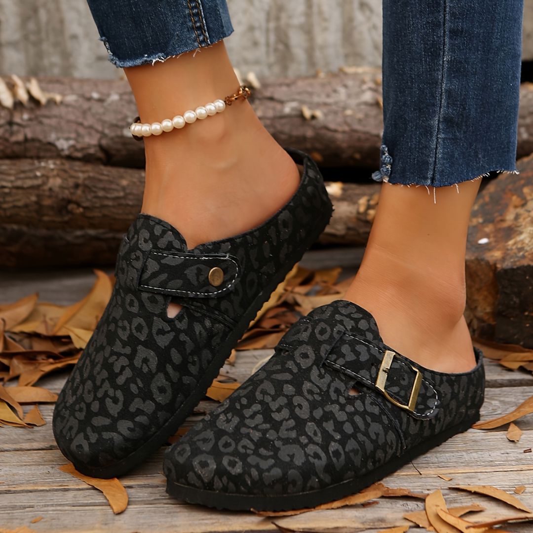 ZUECOS CON ESTAMPADO LEOPARDO Zueco 2 ZAPRINI 34 