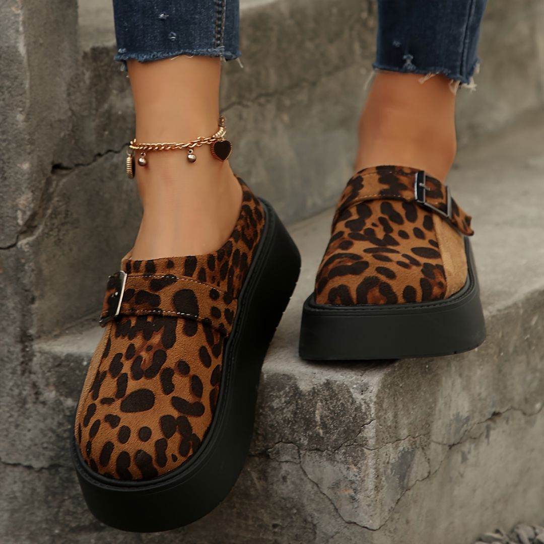 ZUECOS CON ESTAMPADO LEOPARDO Y PLATAFORMA Zueco 3 ZAPRINI 34 