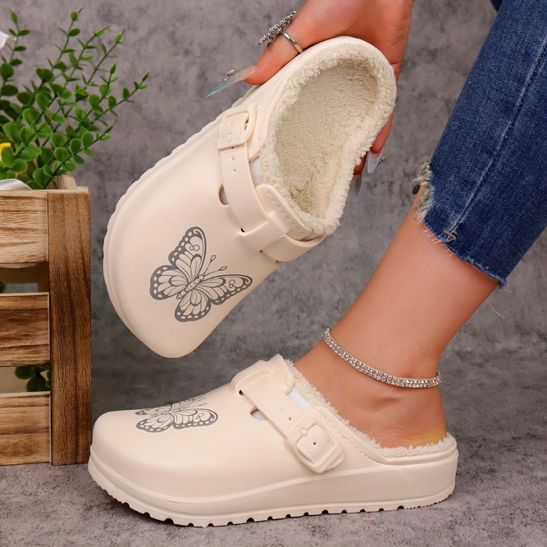 ZUECOS CON MARIPOSA FORRADOS Zueco 25 ZAPRINI 34 