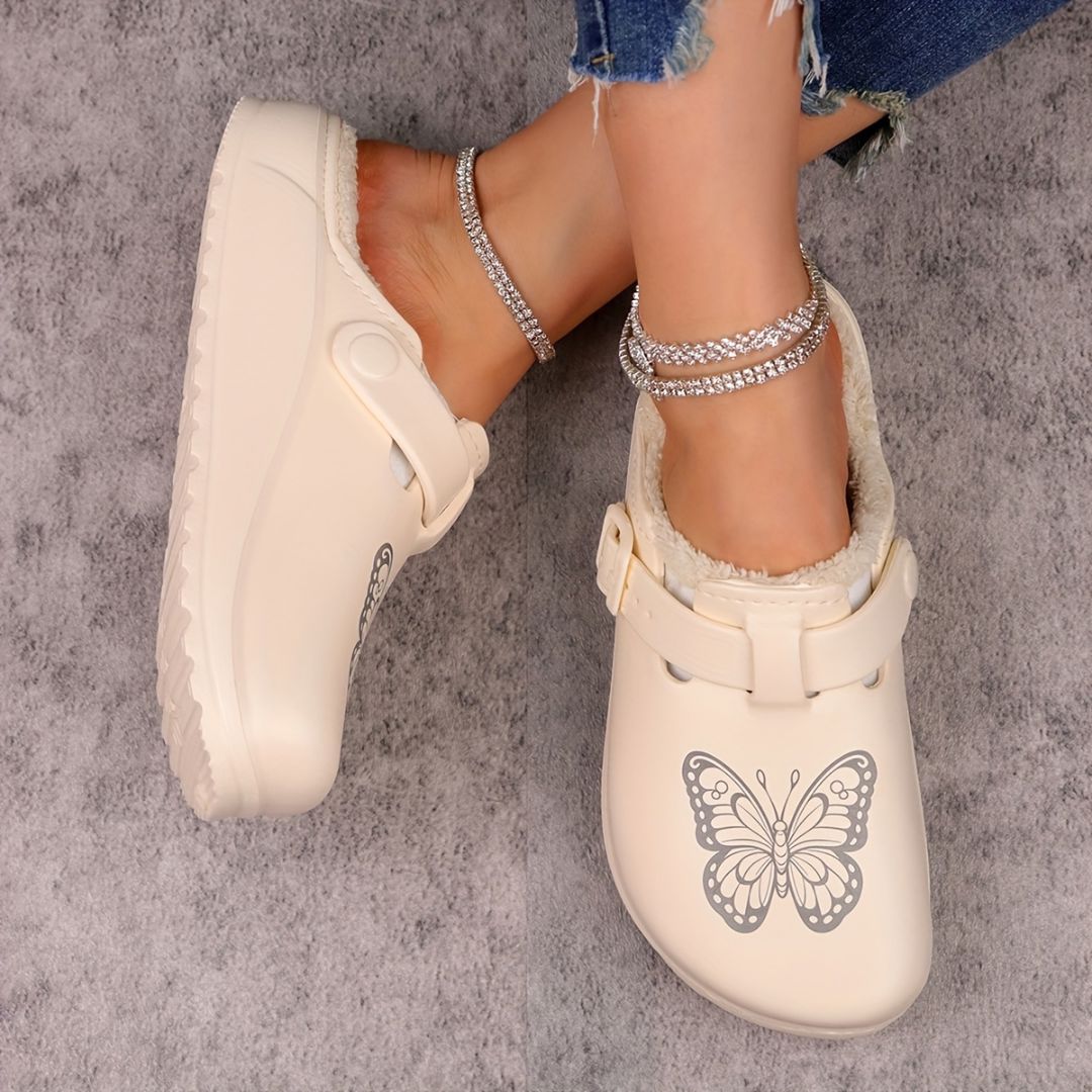 ZUECOS CON MARIPOSA FORRADOS Zueco 25 ZAPRINI 