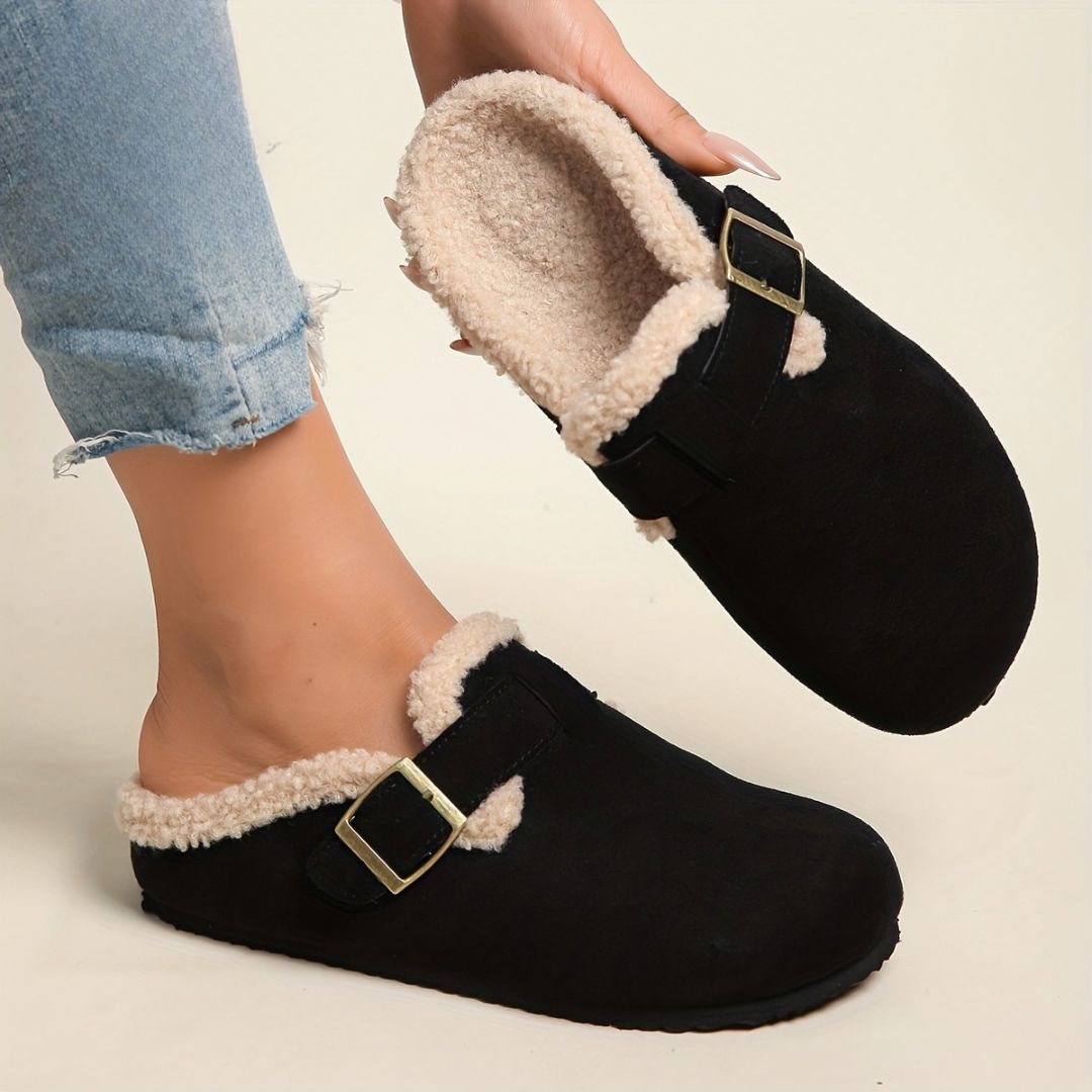 ZUECOS FORRADOS CON CORDERITO Zueco 7 ZAPRINI Negro 34 
