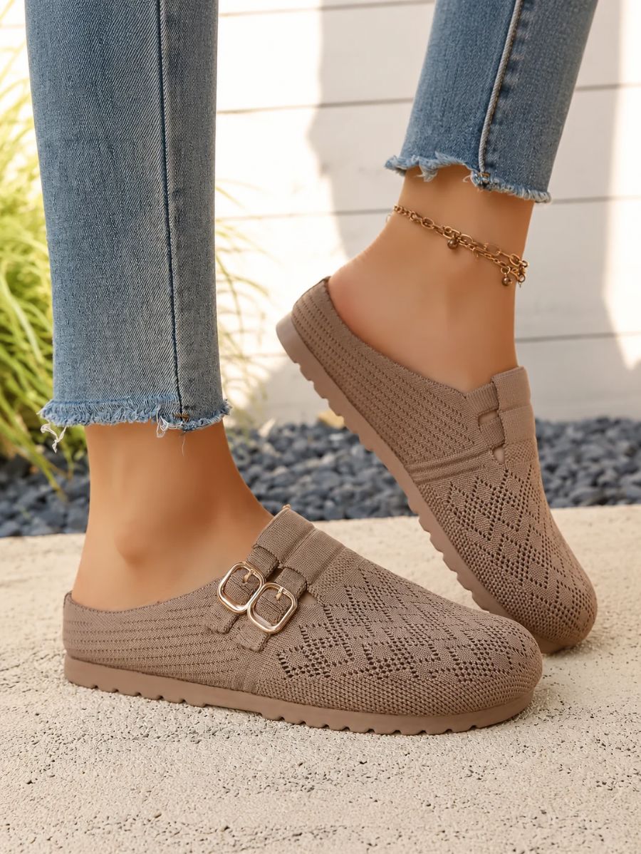 Zuecos Flexibles Con Hebillas y Calado Zueco 23 ZAPRINI Marrón 34 