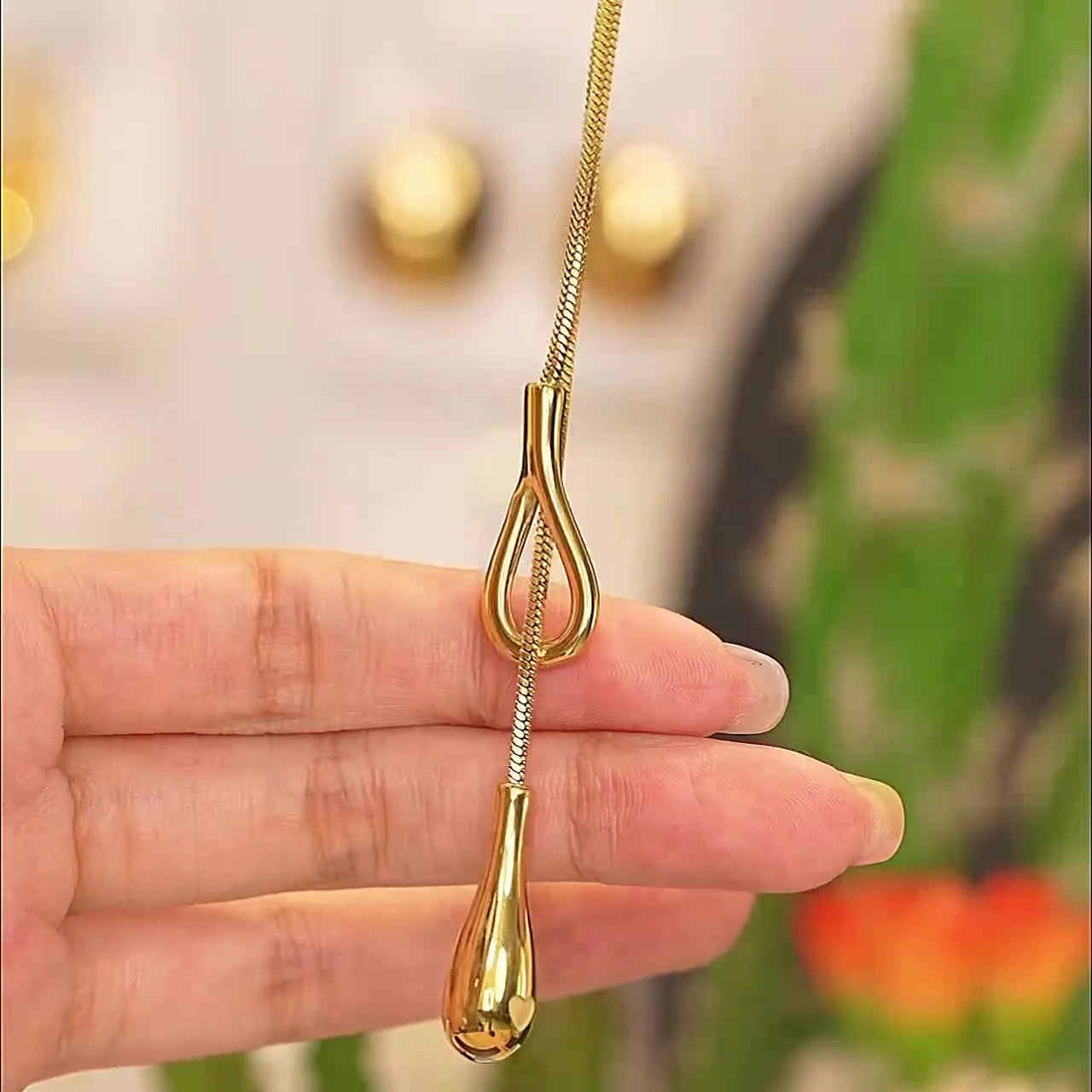 Collar De Cadena Fina Tipo Serpiente Enchapado En Oro 18K