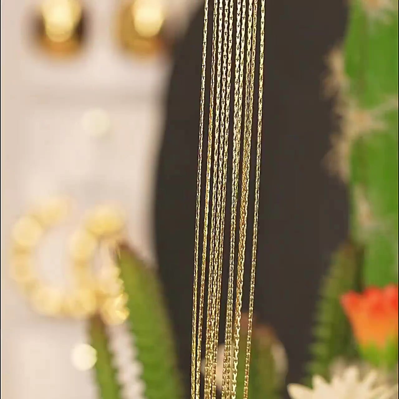 Pulsera Multicapa Enchapado En Oro 18K